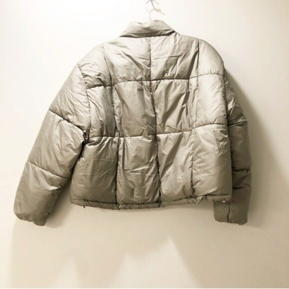 Bershka Women's Green Puffer Jacket -‎ Size XL - Picture 4 of 6